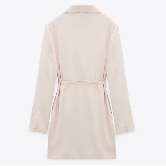 Zara Cream Tie Blazer Dress - Picture 16 of 16